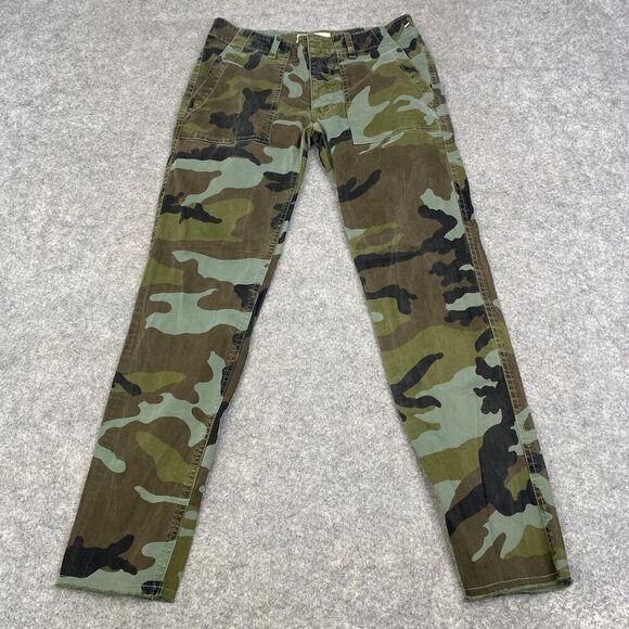 Nili Lotan French Military Pants Camo Green Designer Casual Size 0 - Picture 1 of 13